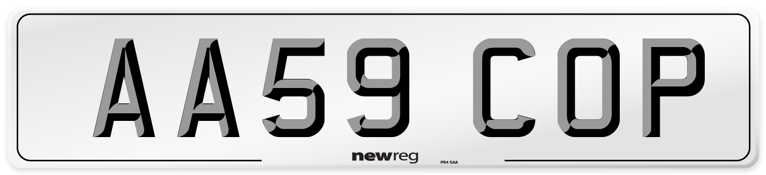 AA59 COP Number Plate from New Reg